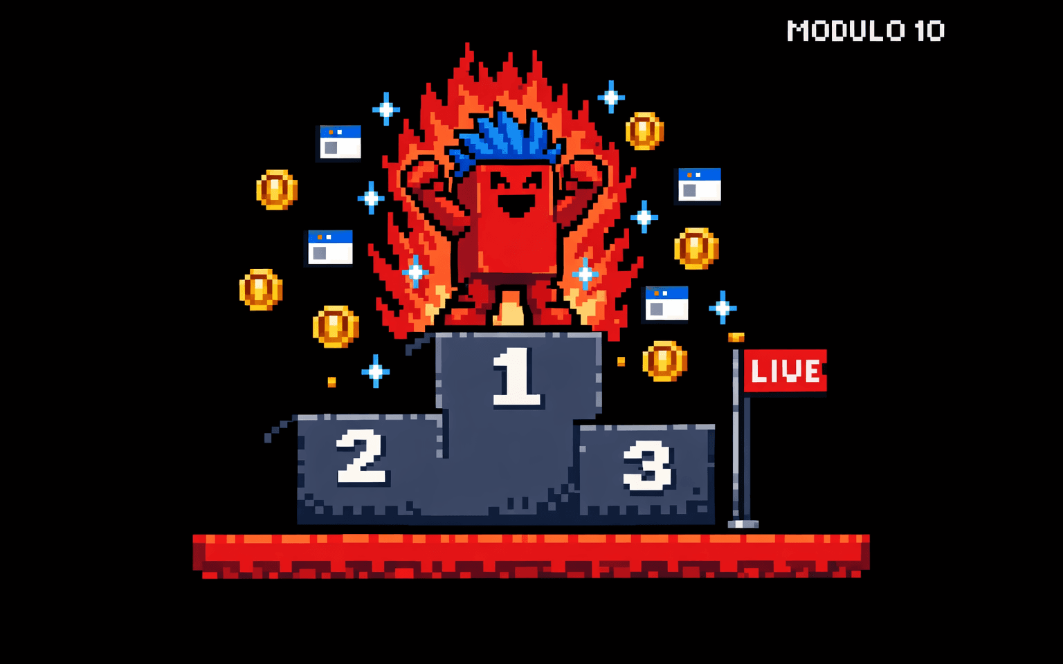 Arte pixel art 16-bit do módulo 10: Build & Sell