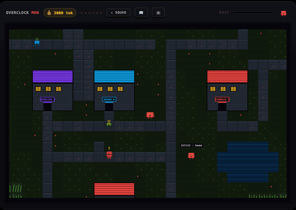 OVERCLOCK MON — o game construído no Overclock, jogável em overclock.sh/game